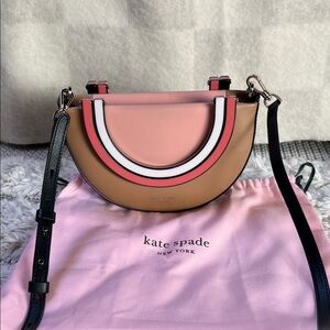 Kate Spade Half Moon Colorblock Leather Crossbody Bag